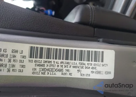 2014 Dodge Durango Sxt из США, поврежденный, VIN 1C4RDHAG3EC454805